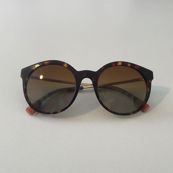 Burberry Accessories - Burberry Round Havana Gold B4296 3816/T5 53-20-140 Women's Sunglasses